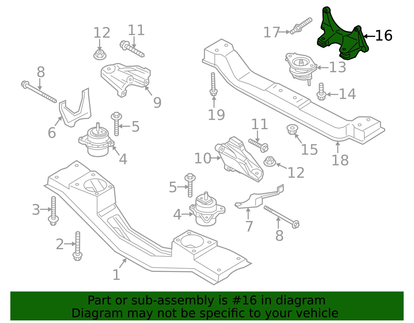 Automatic Transmission Mount Bracket - Ford (lk4z7a033b) - view 7