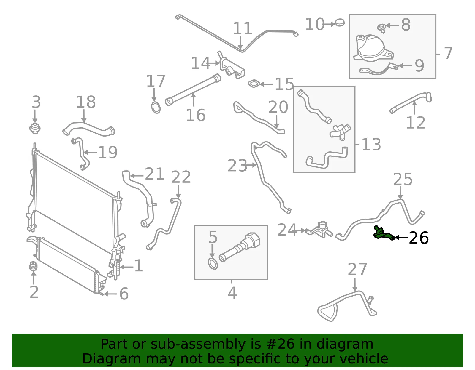 Engine Coolant Bypass Pipe Bracket - Ford (lk4z8a082c) - view 3