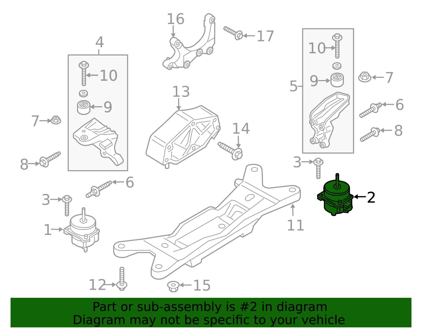 Engine Mount - Ford (lr3z6038a) - view 4