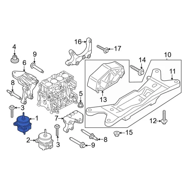 Engine Mount - Ford (lr3z6038b) - view 4