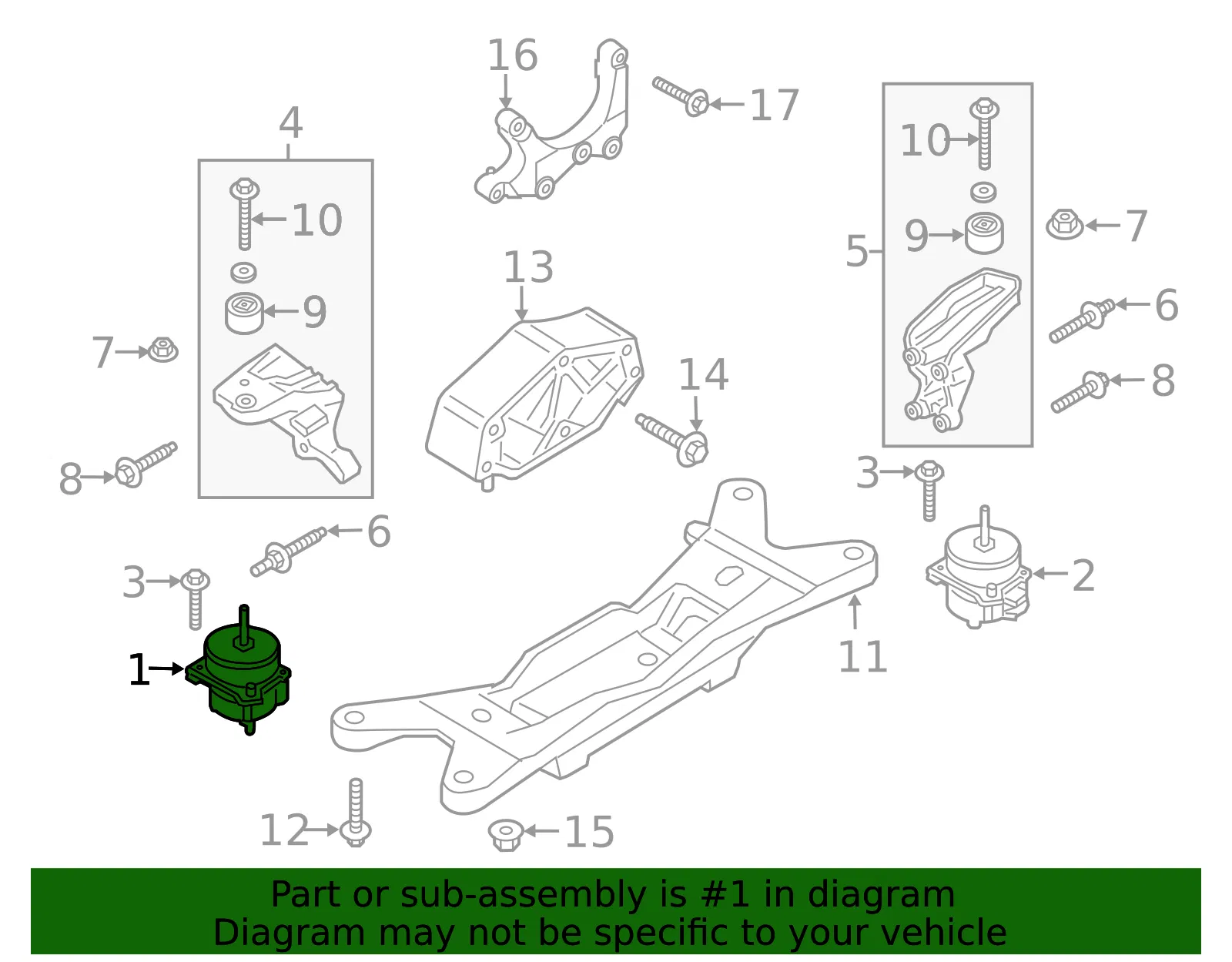 Engine Mount - Ford (lr3z6038b) - view 6