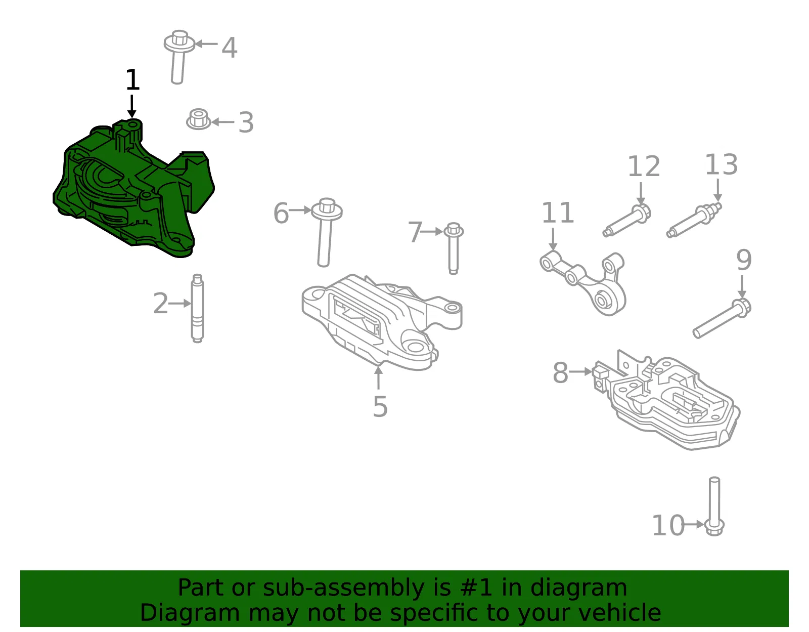 Engine Mount - Ford (lx6z6038g) - view 5
