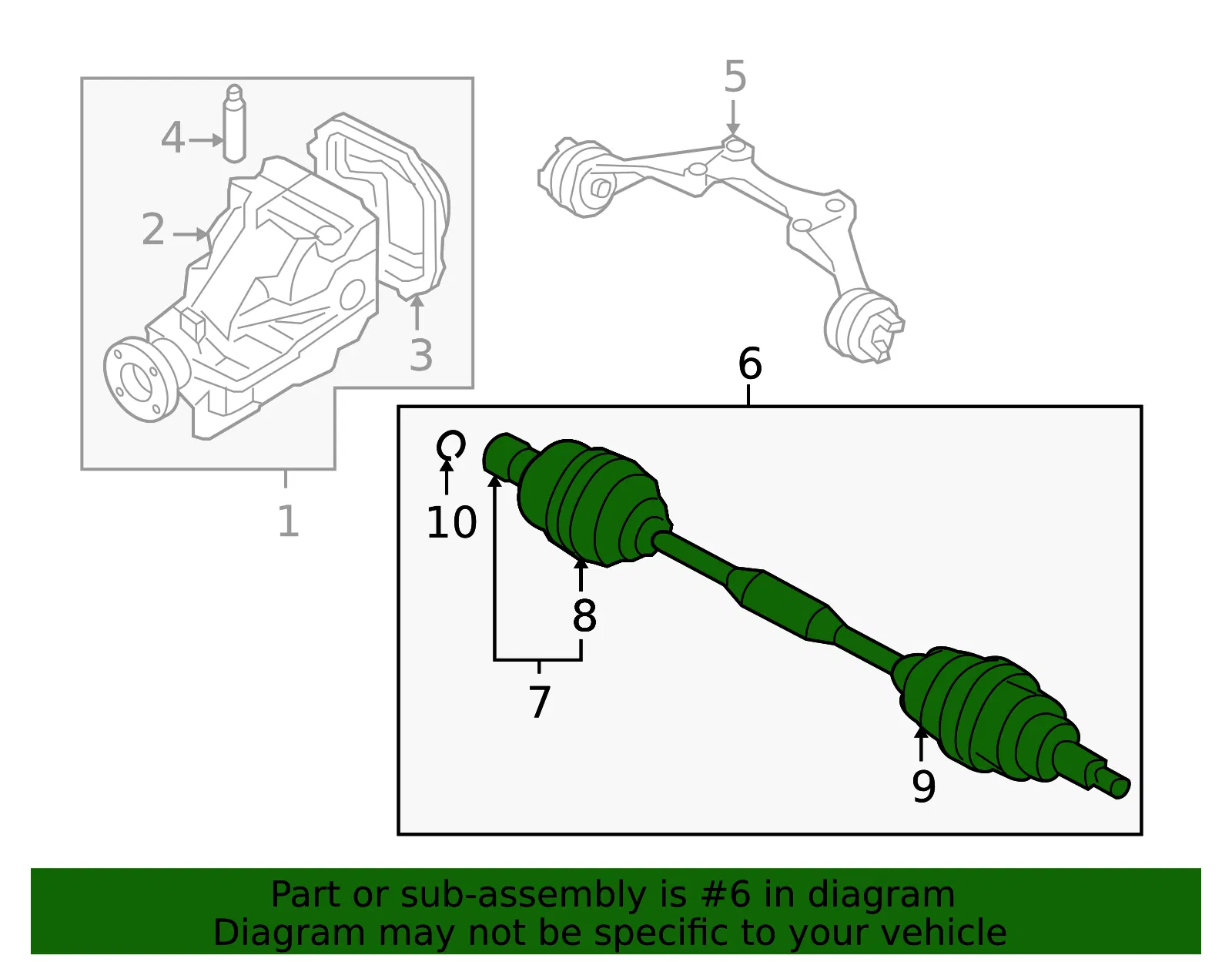 Axle Assembly - Mazda (ma0425500b) - view 2