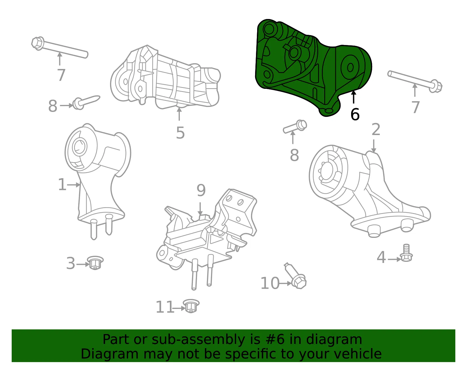 Engine Mount Bracket - Ford (mb3z6029a) - view 7