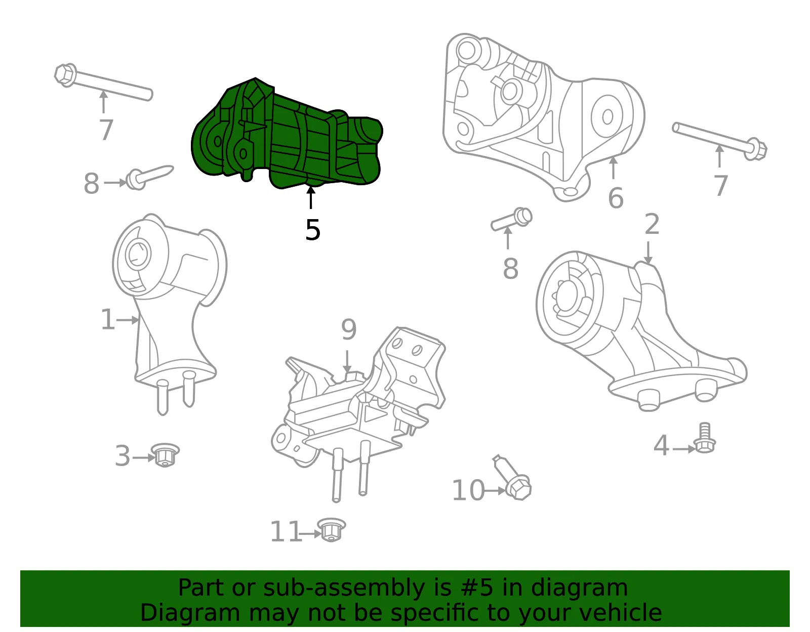 Engine Mount Bracket - Ford (mb3z6038e) - view 6
