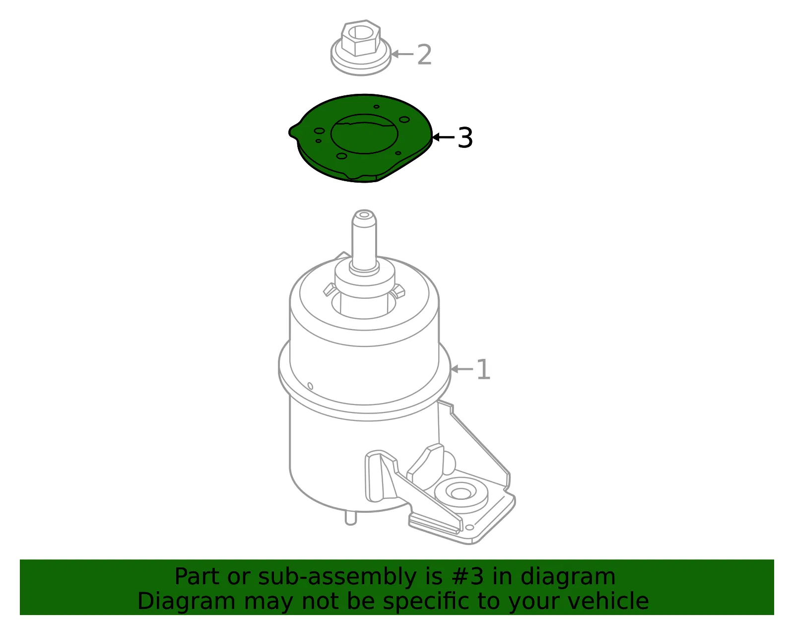 Engine Mount Cap - Ford (mb3z6a065b) - view 2