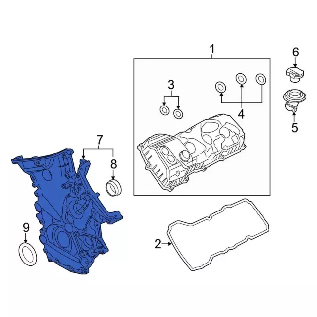 Engine Timing Cover - Ford (ml3z6019a) - view 2