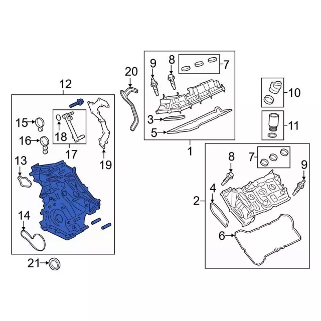 Engine Timing Cover - Ford (ml3z6019c) - view 2