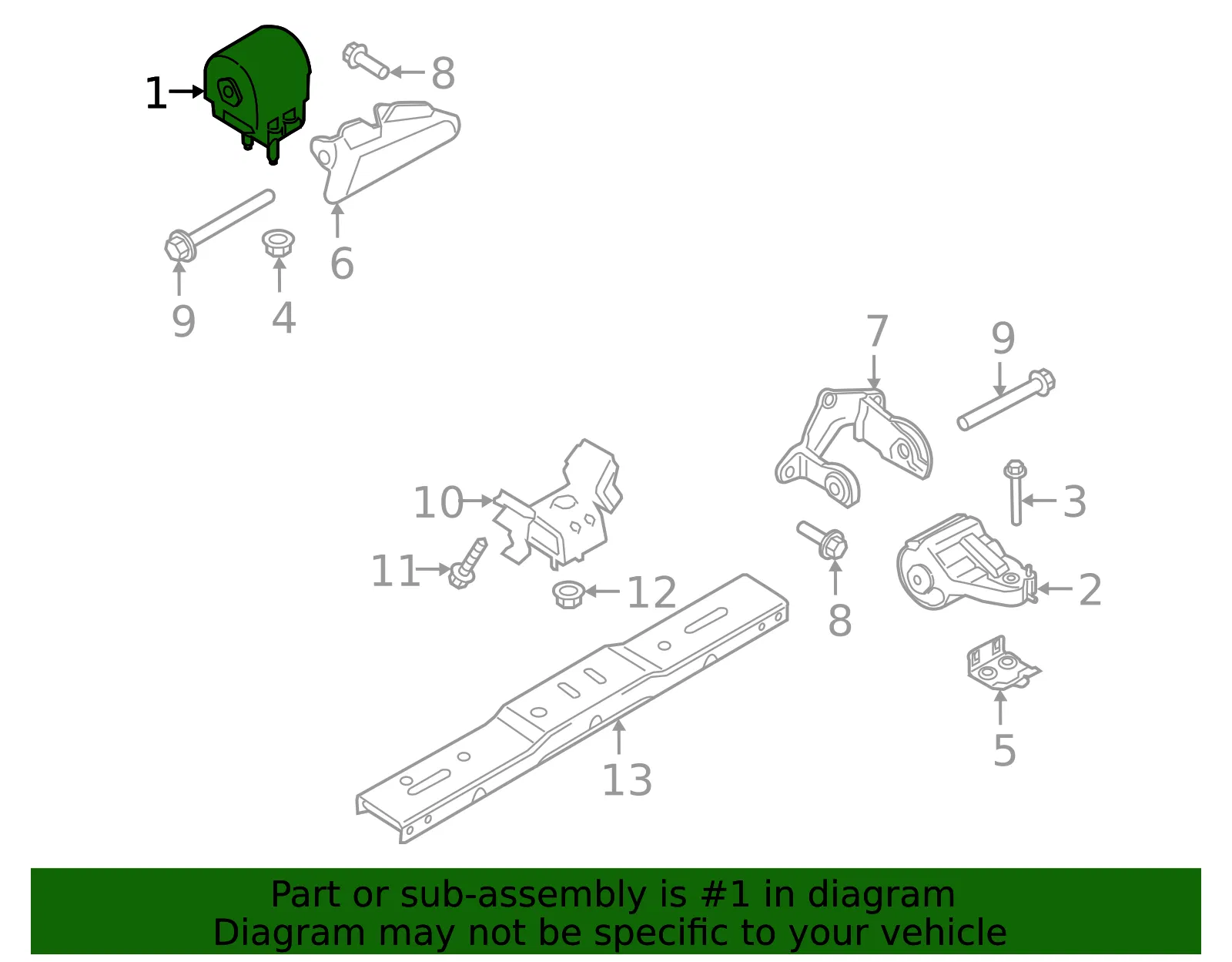 Engine Mount - Ford (ml3z6038ab) - view 3
