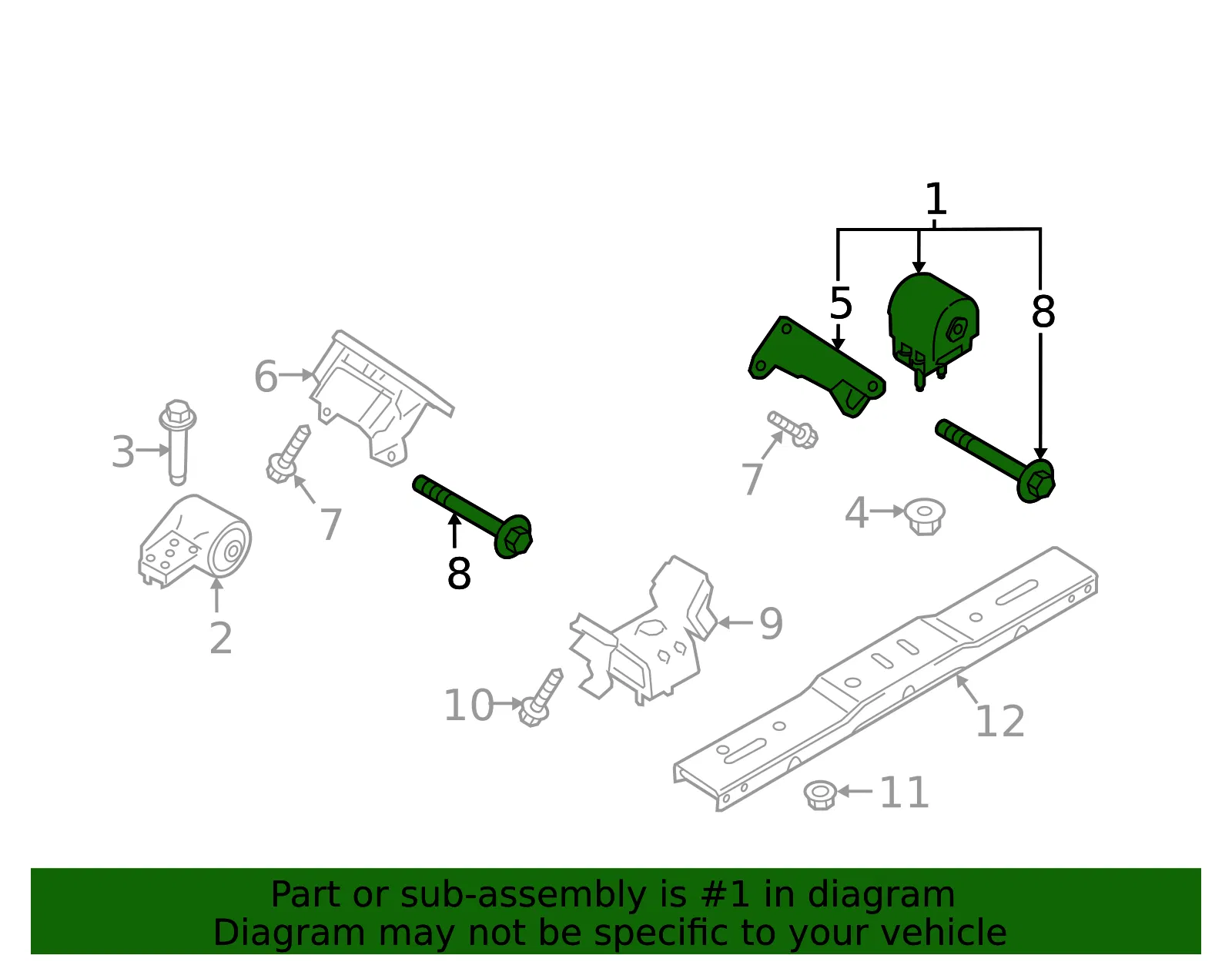 Engine Mount - Ford (ml3z6038al) - view 3