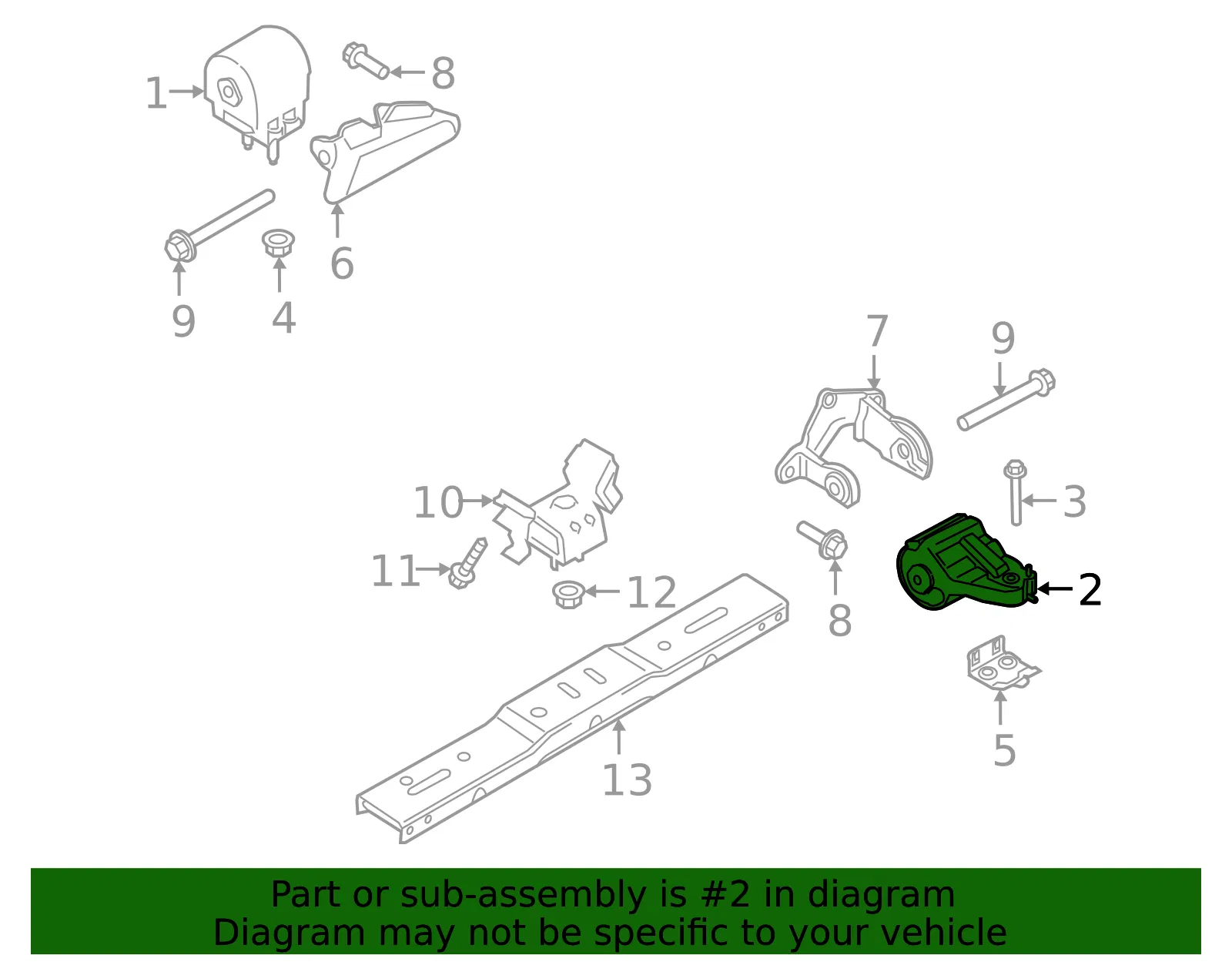 Engine Mount - Ford (ml3z6038an) - view 3