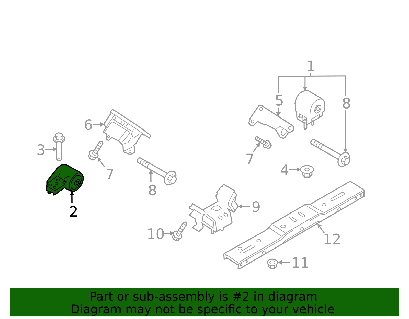 Engine Mount - Ford (ml3z6038ap) - view 3