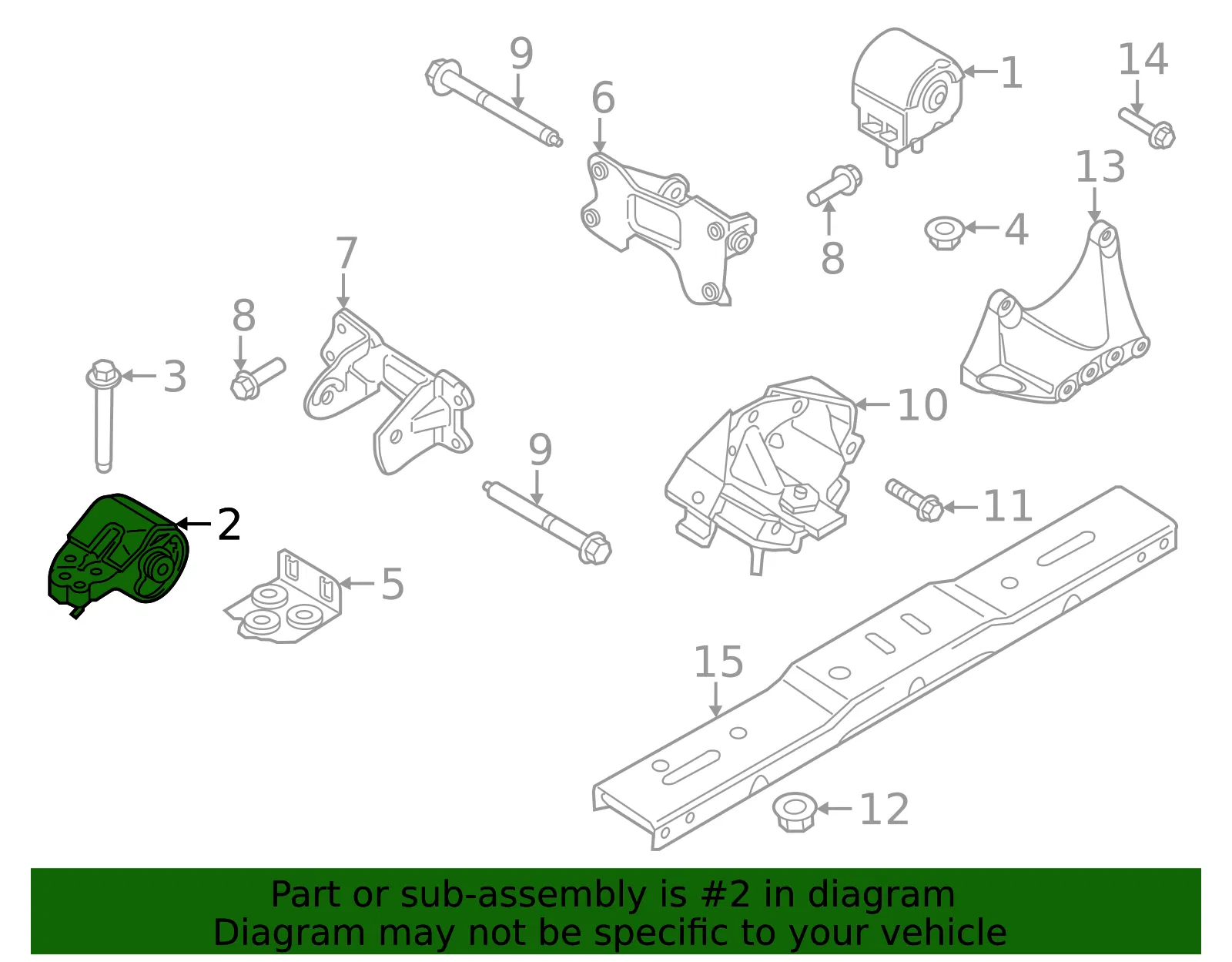 Engine Mount - Ford (ml3z6038aq) - view 3