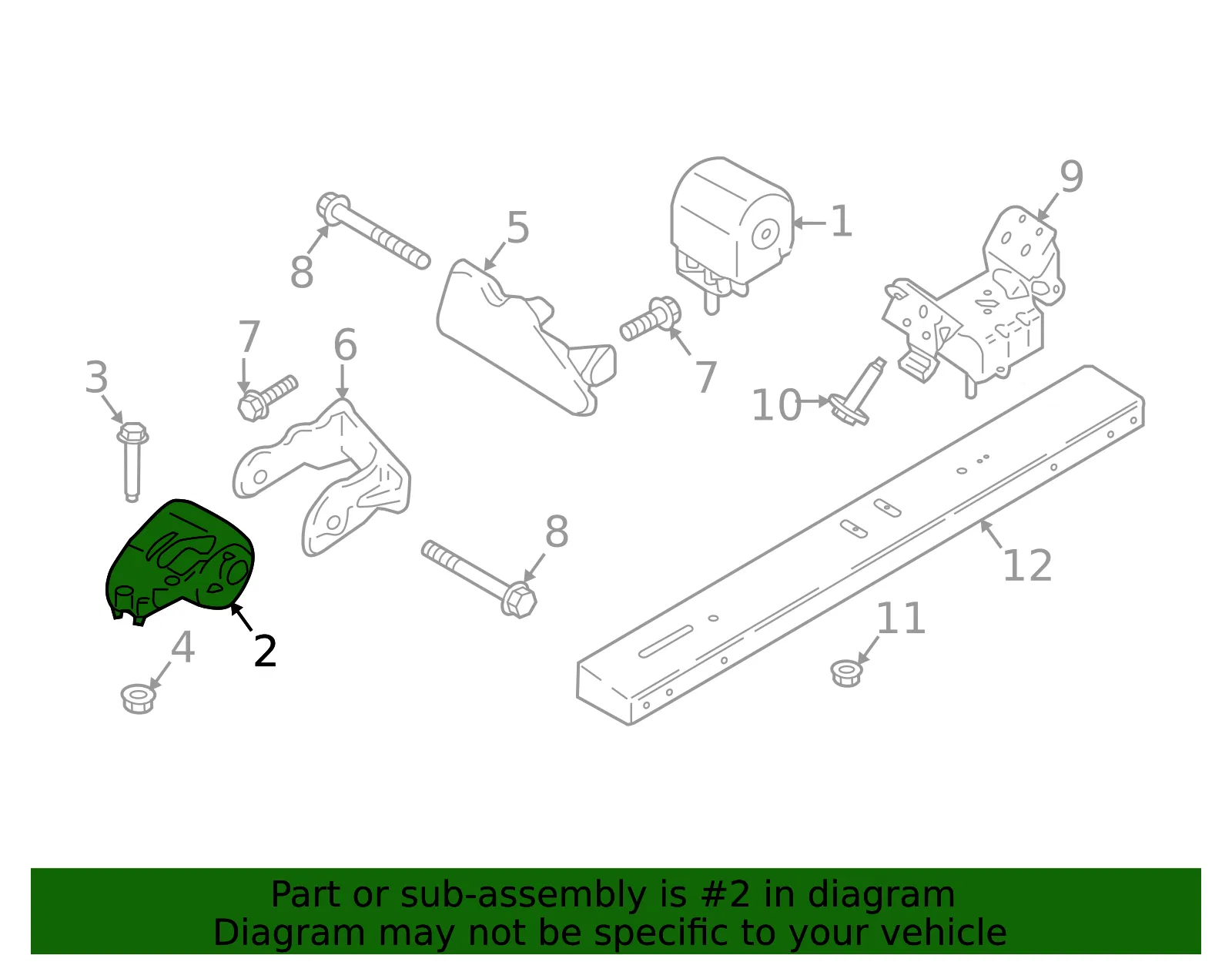 Engine Mount - Ford (ml3z6038as) - view 3