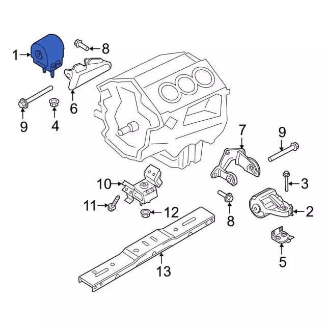 Engine Mount - Ford (ml3z6038e) - view 2