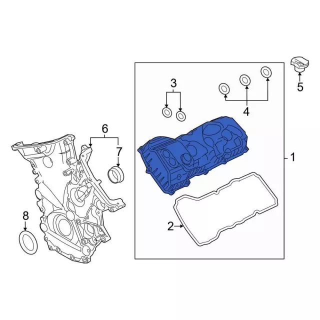 Valve Cover - Ford (ml3z6582a) - view 2
