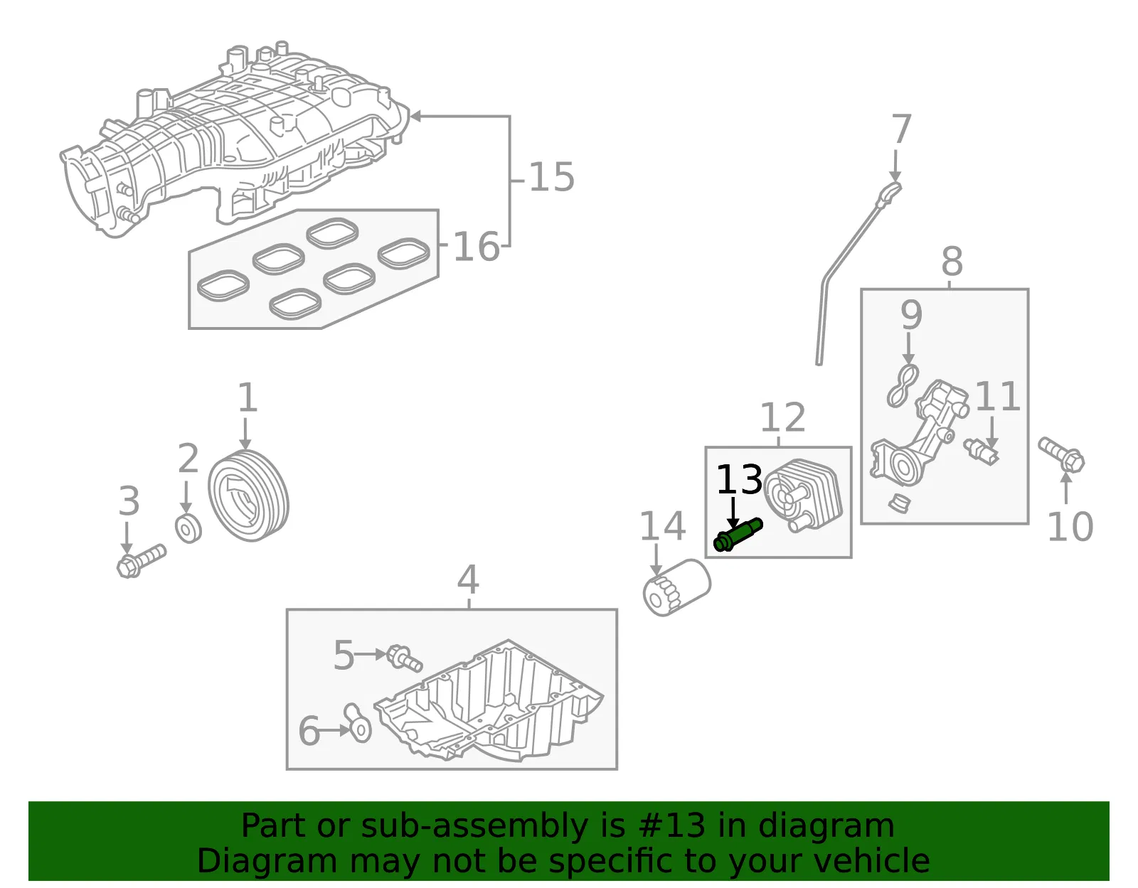 Engine Oil Cooler Stud - Ford (ml3z6l626a) - view 4
