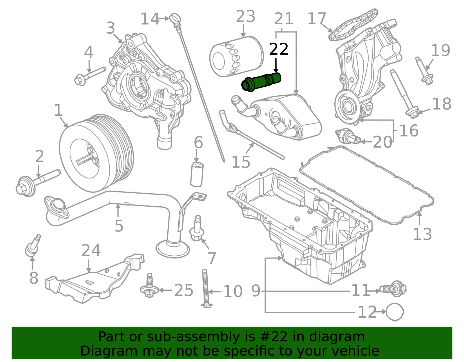 Engine Oil Cooler Stud - Ford (ml3z6l626b) - view 3