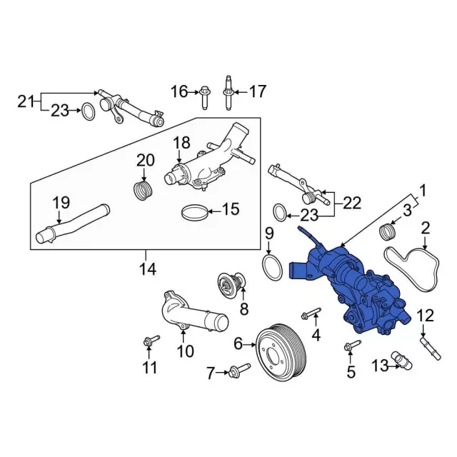 Water Pump - Ford (ml3z8501e)