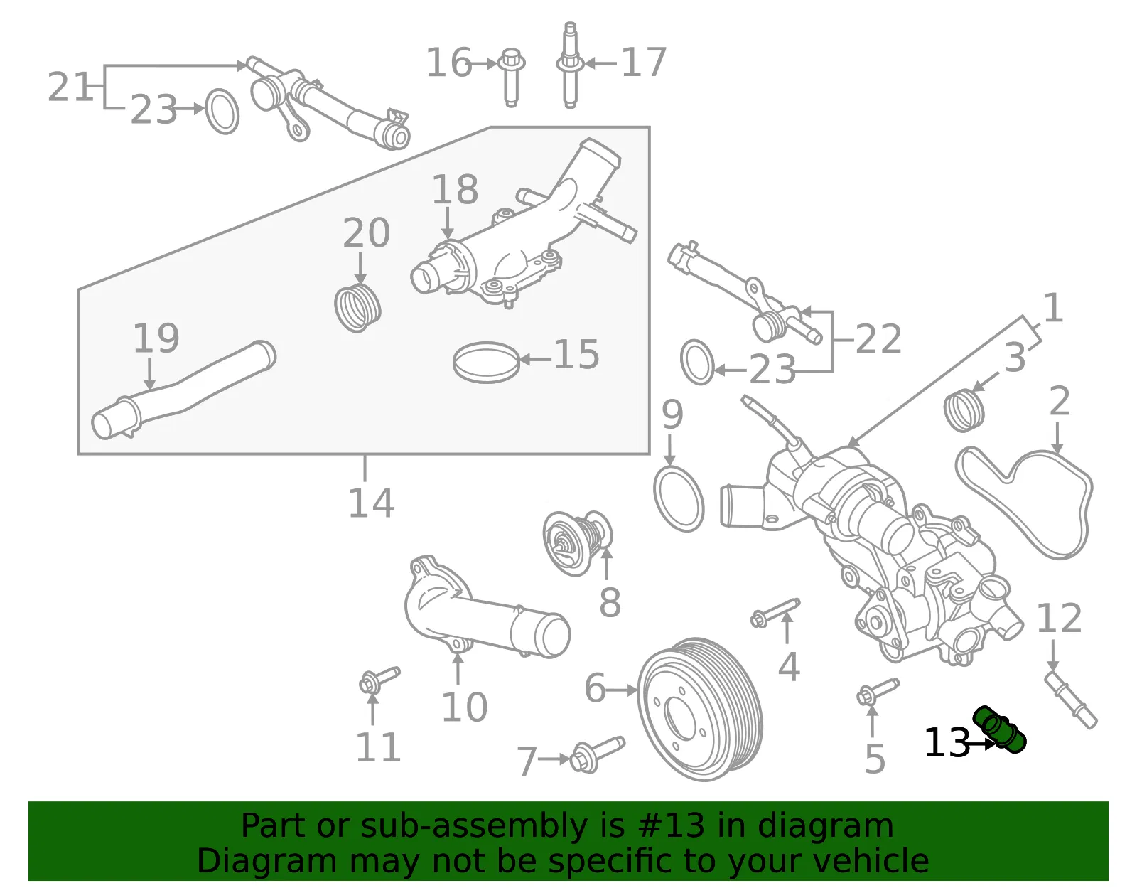 Engine Coolant Pipe - Ford (ml3z8555c) - view 2