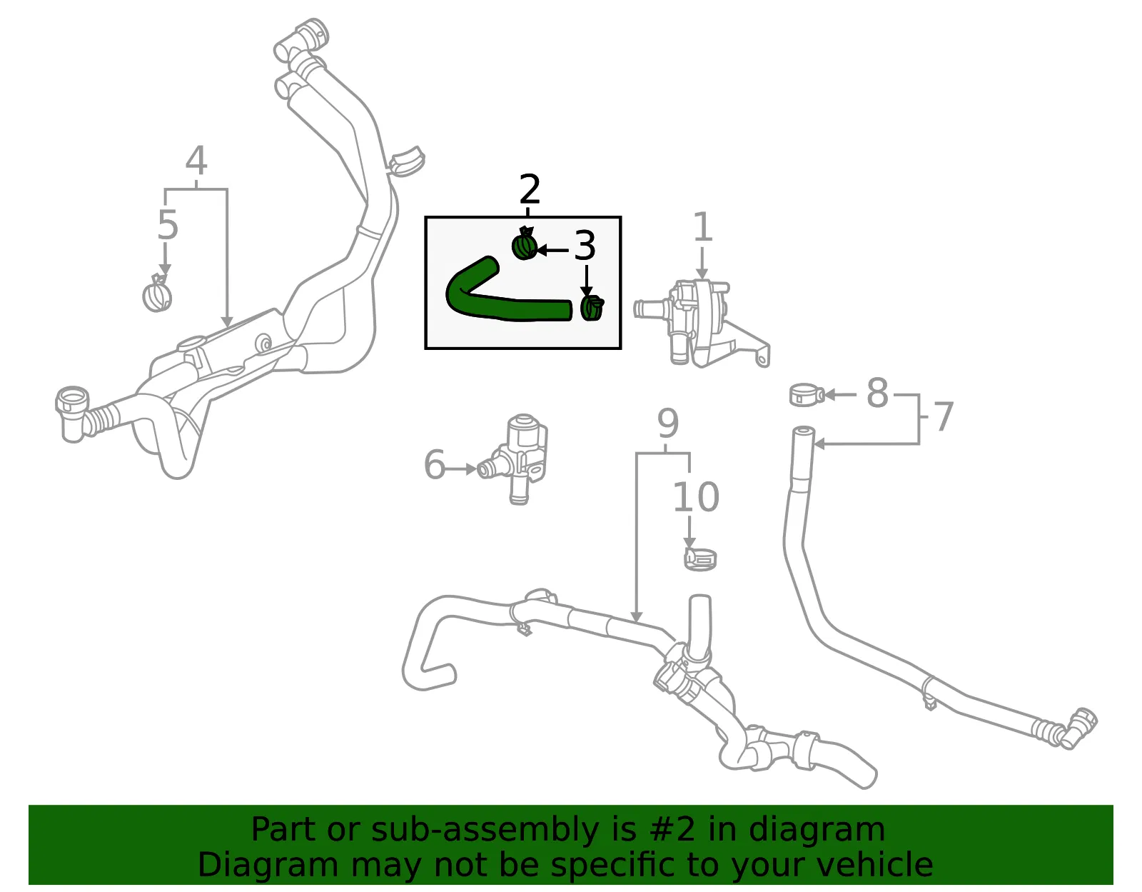 Engine Coolant Hose - Ford (ml3z8a577g) - view 4