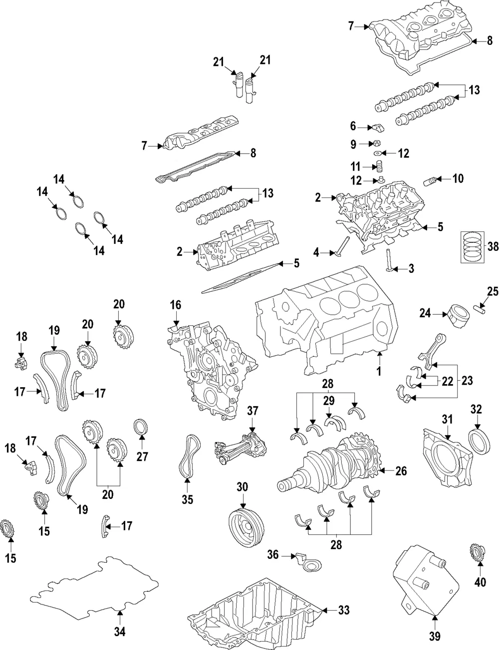 Engine Piston - Ford (n2dz6108b)