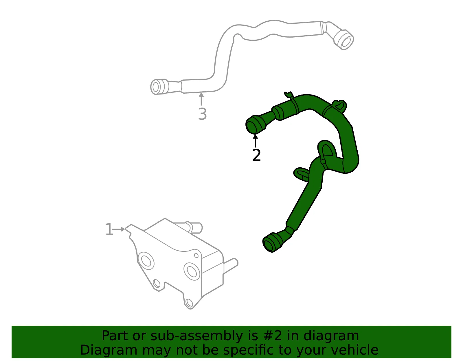 Engine Coolant Pipe - Ford (nl3z18n344e) - view 3