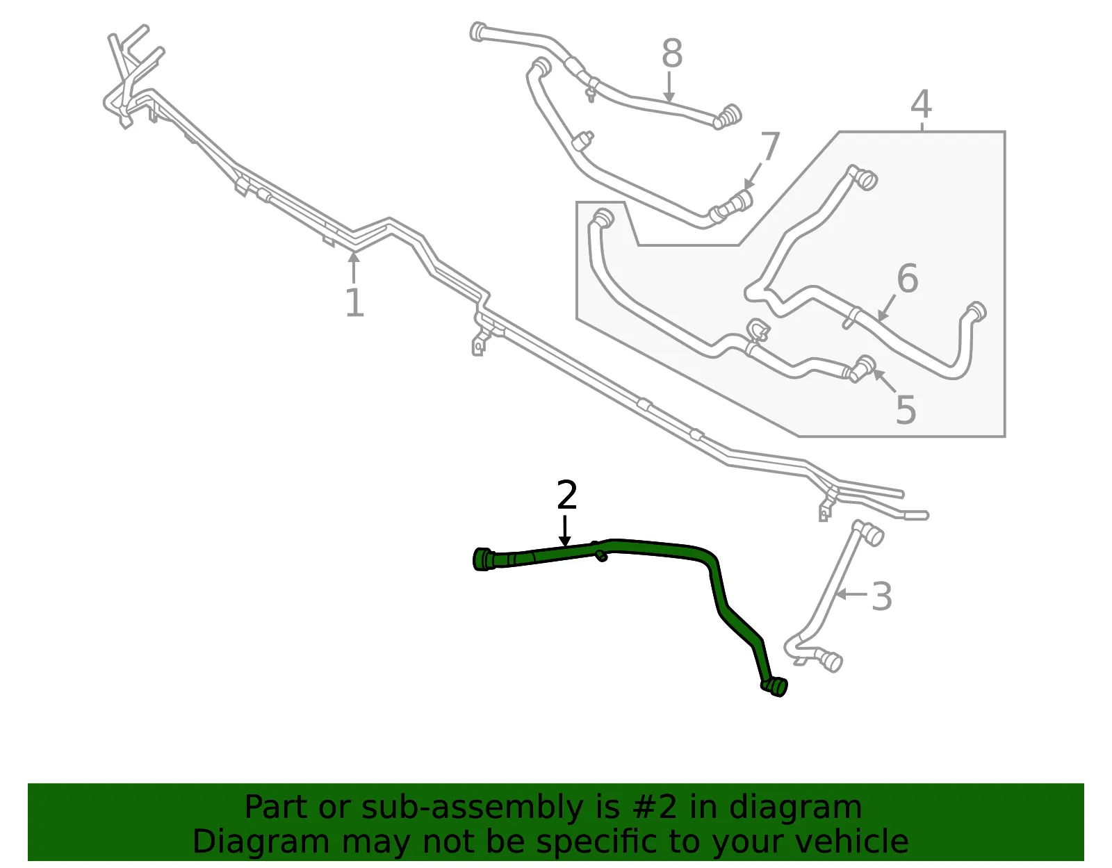 Engine Coolant Pipe - Ford (nl3z7f120a) - view 2