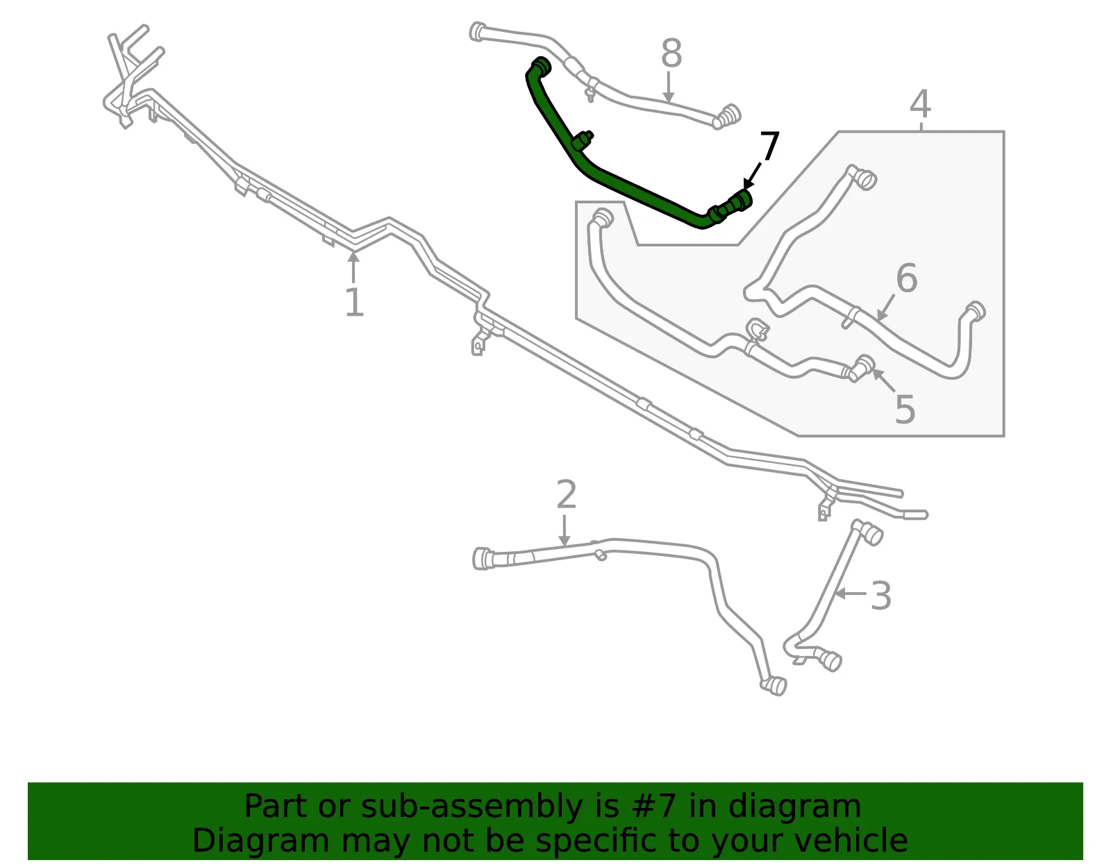 Engine Coolant Pipe - Ford (nl3z8d117a) - view 3