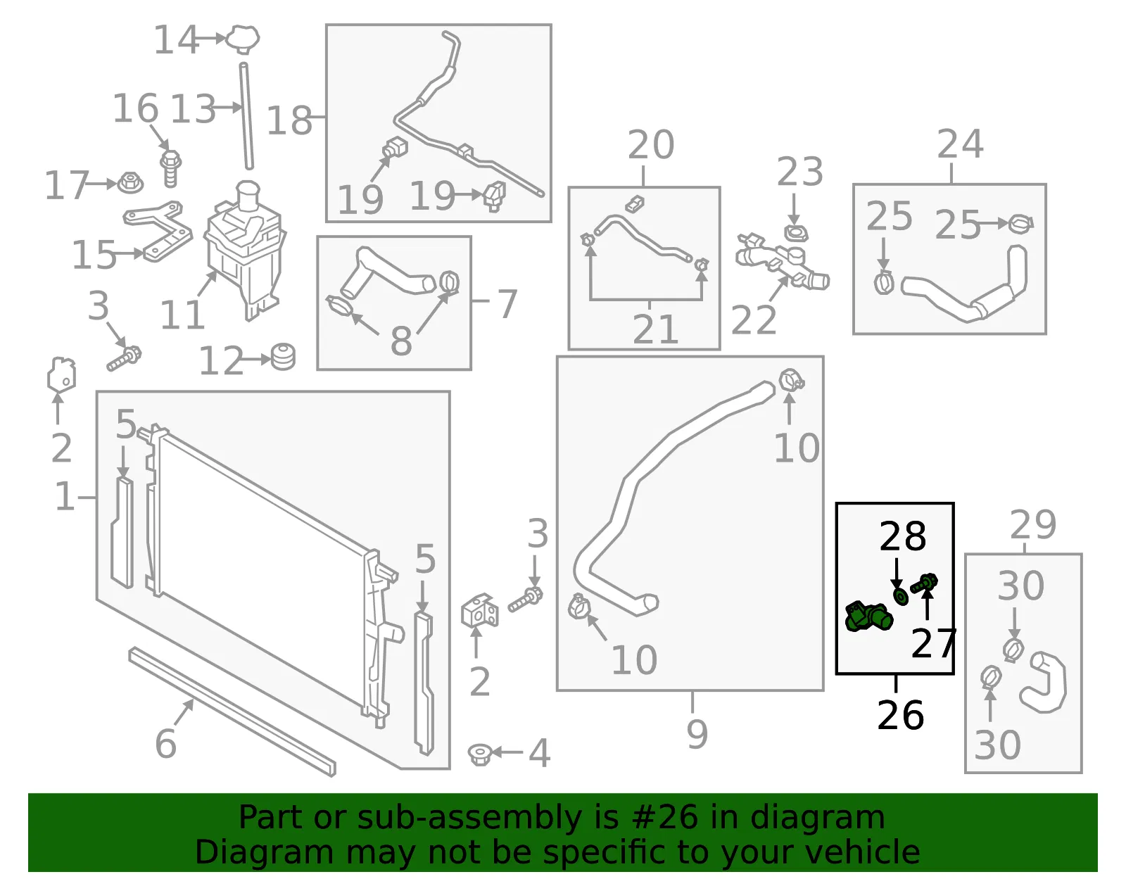 Engine Coolant Pipe - Mazda (paf115190) - view 2