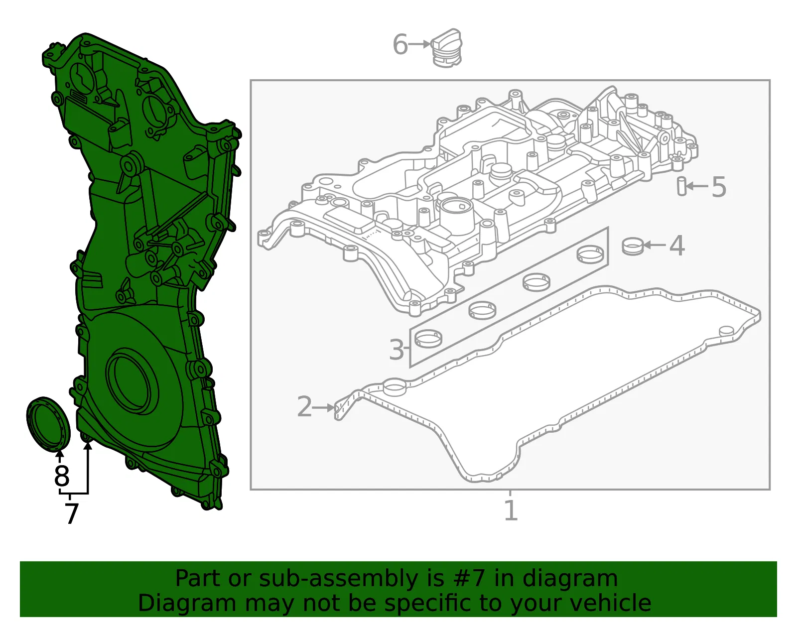 Engine Timing Cover - Ford (pb5z6019a) - view 3