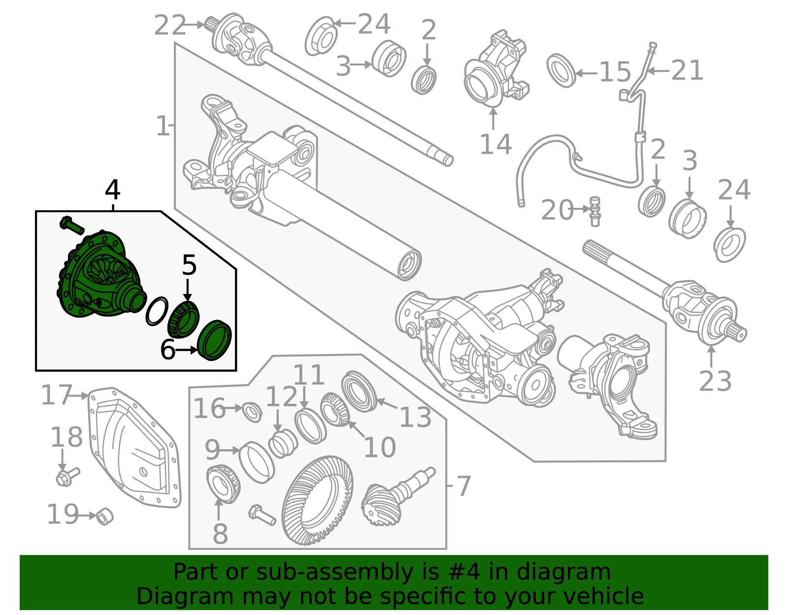 Differential Assembly - Ford (pc3z4026h) - view 2