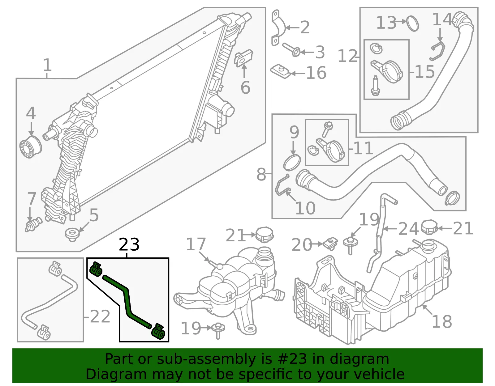 Engine Coolant Overflow Hose - Ford (pc3z8075c) - view 3