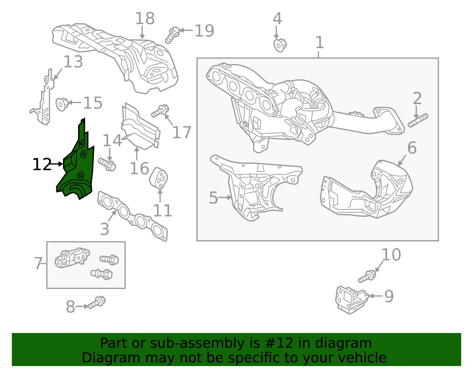 Exhaust Manifold Heat Shield - Mazda (pe0113381c) - view 2