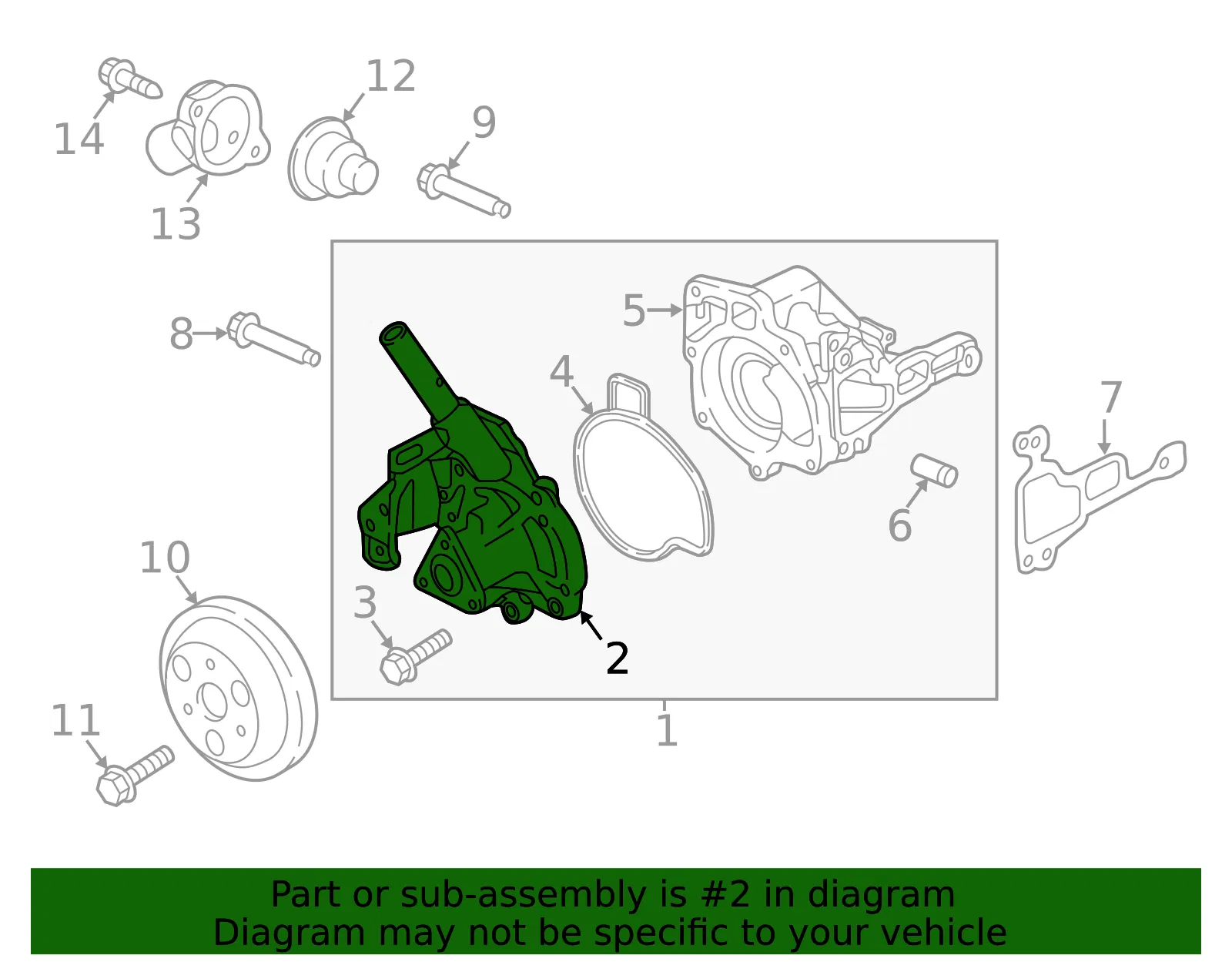 Water Pump - Mazda (pe3115100b) - view 2