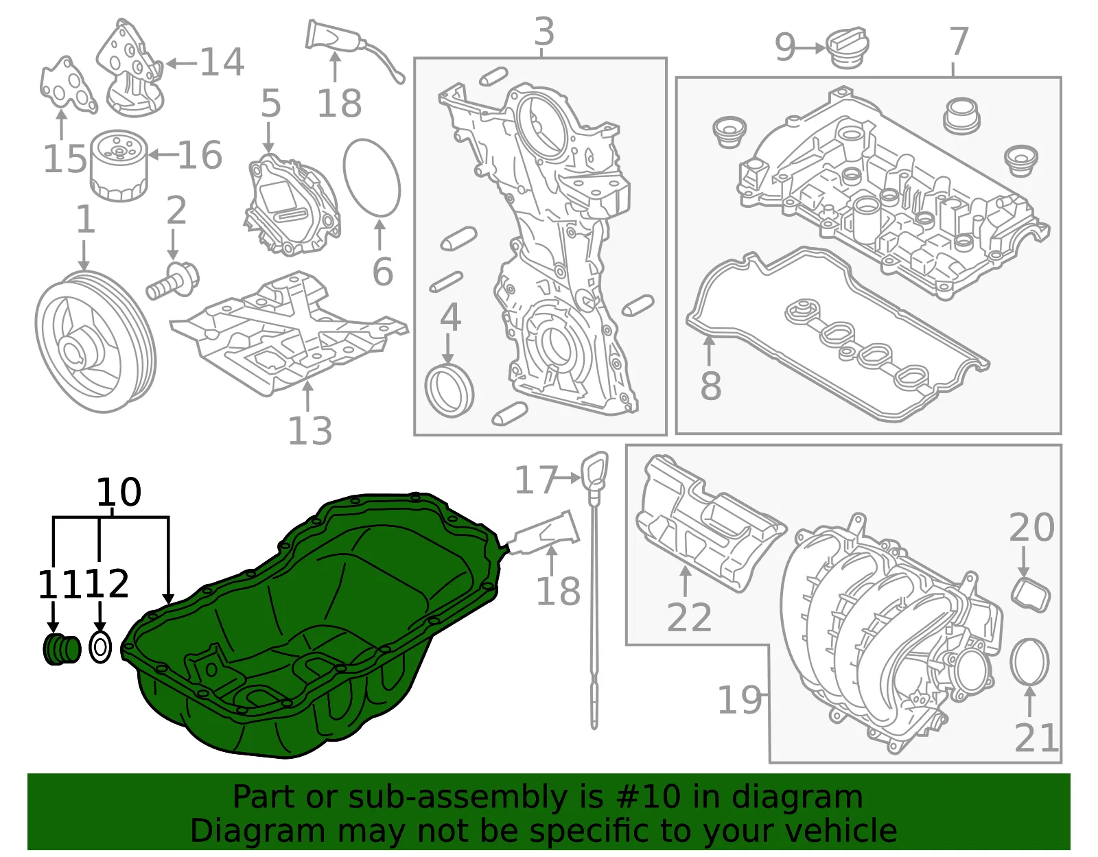 Oil Pan - Mazda (pedd10400b) - view 2