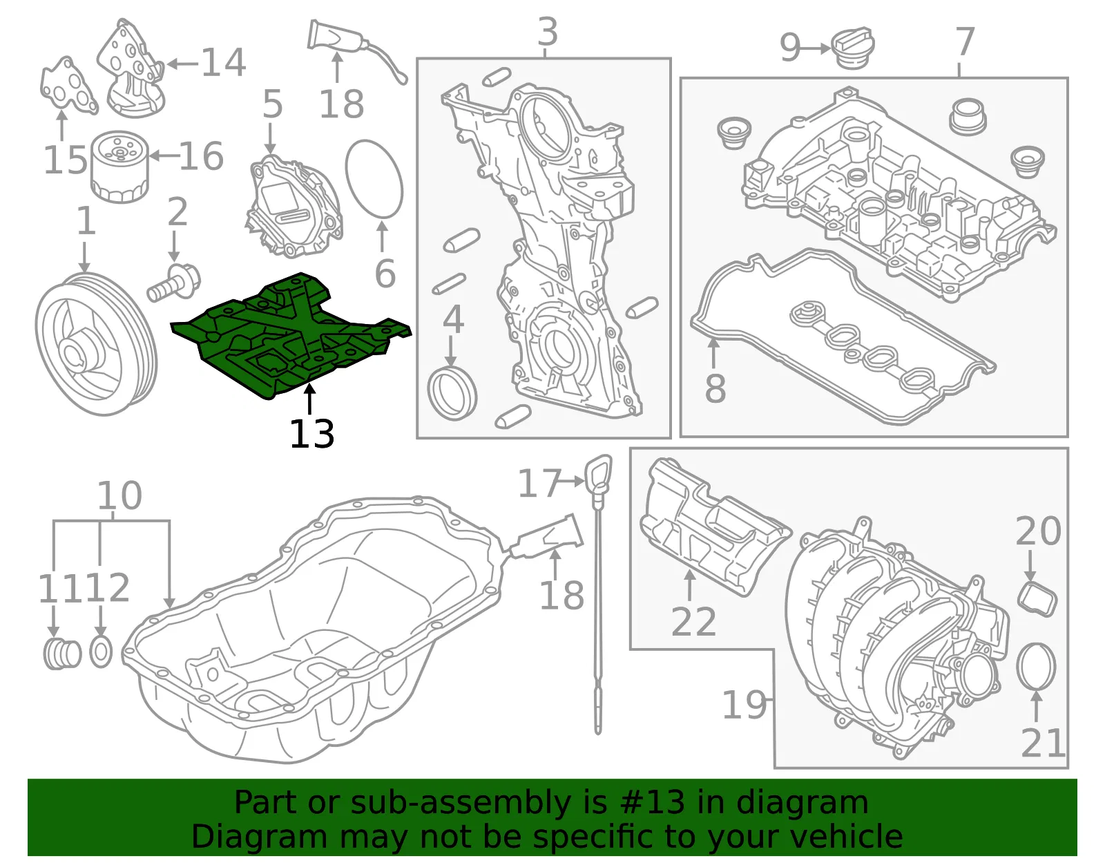 Engine Oil Pan Baffle - Mazda (pep81041y) - view 2