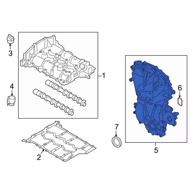 Engine Timing Cover - Ford (pv4z6637a) - view 2
