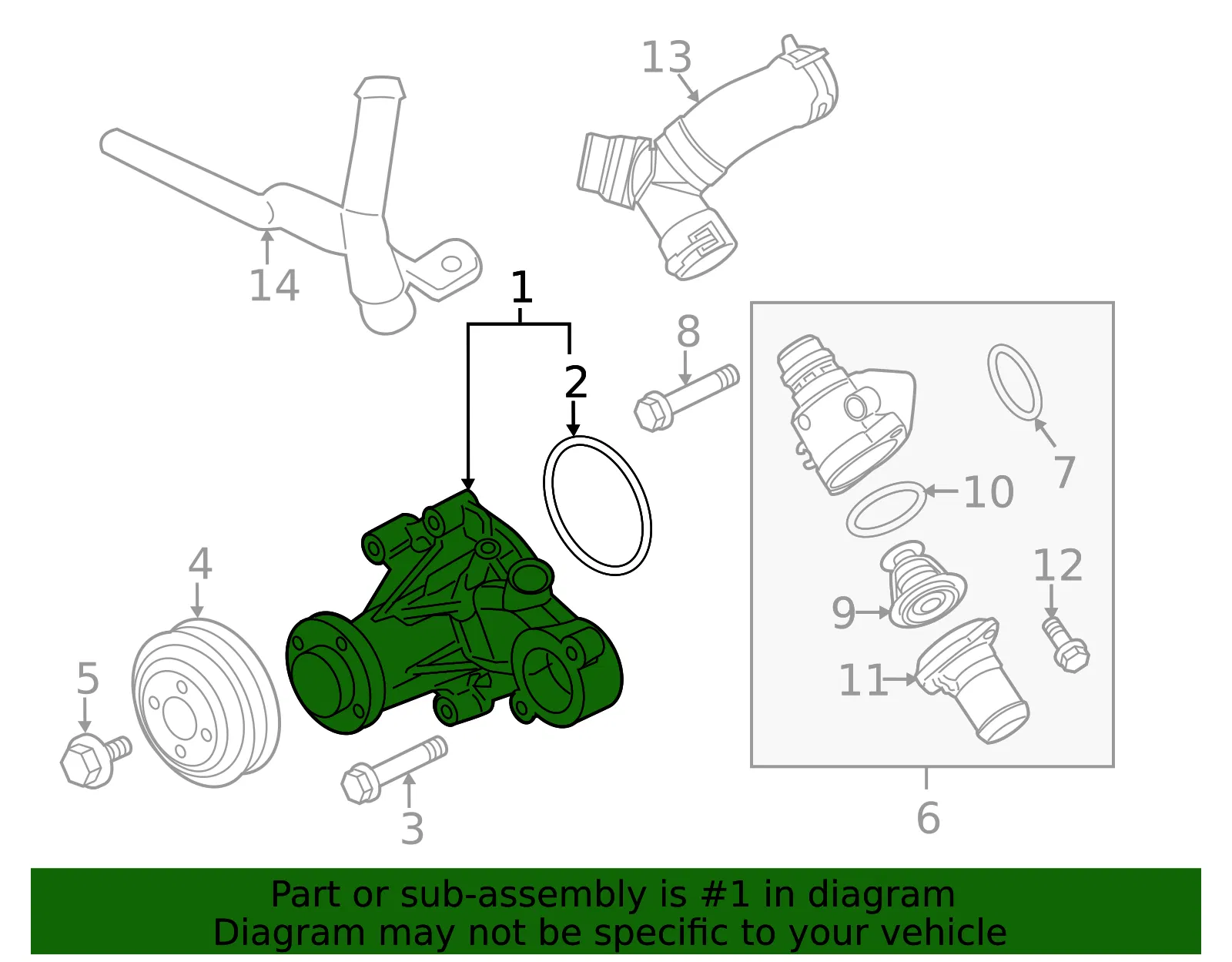 Motorcraft Engine Water Pump - Ford (pw535) - view 5