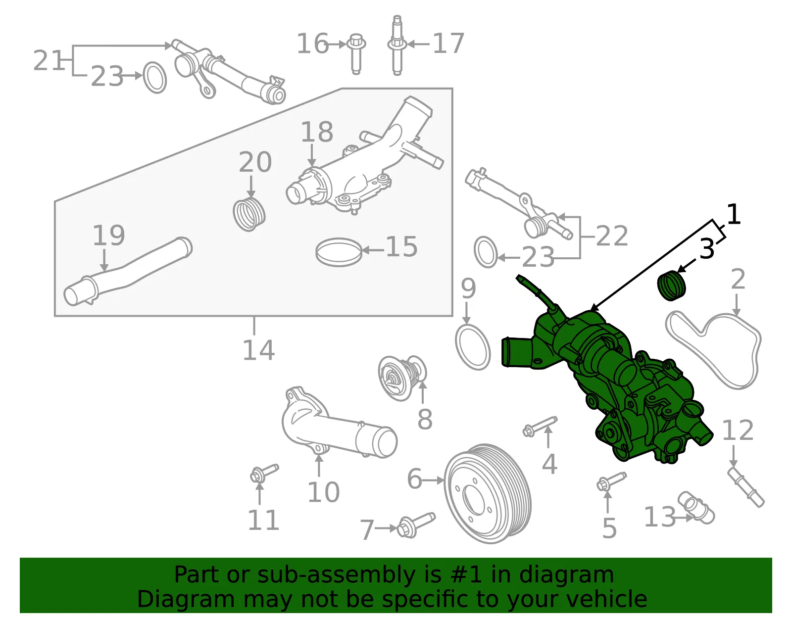 Motorcraft Engine Water Pump - Ford (pw656) - view 5
