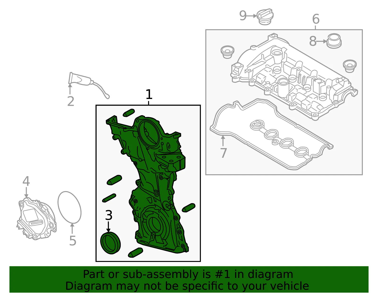 Engine Timing Cover - Mazda (py0110500a) - view 2