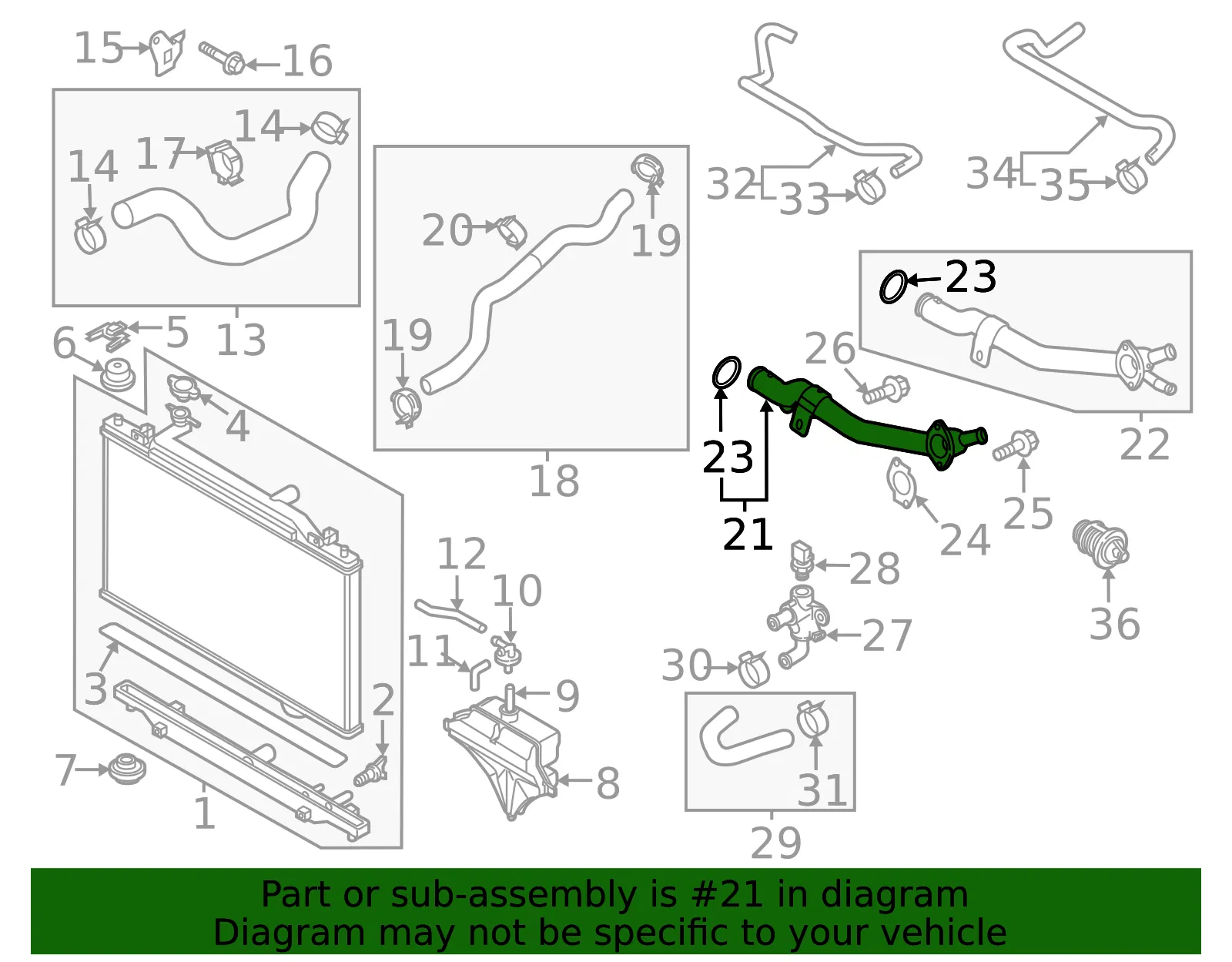 Engine Coolant Pipe - Mazda (py0115190) - view 2