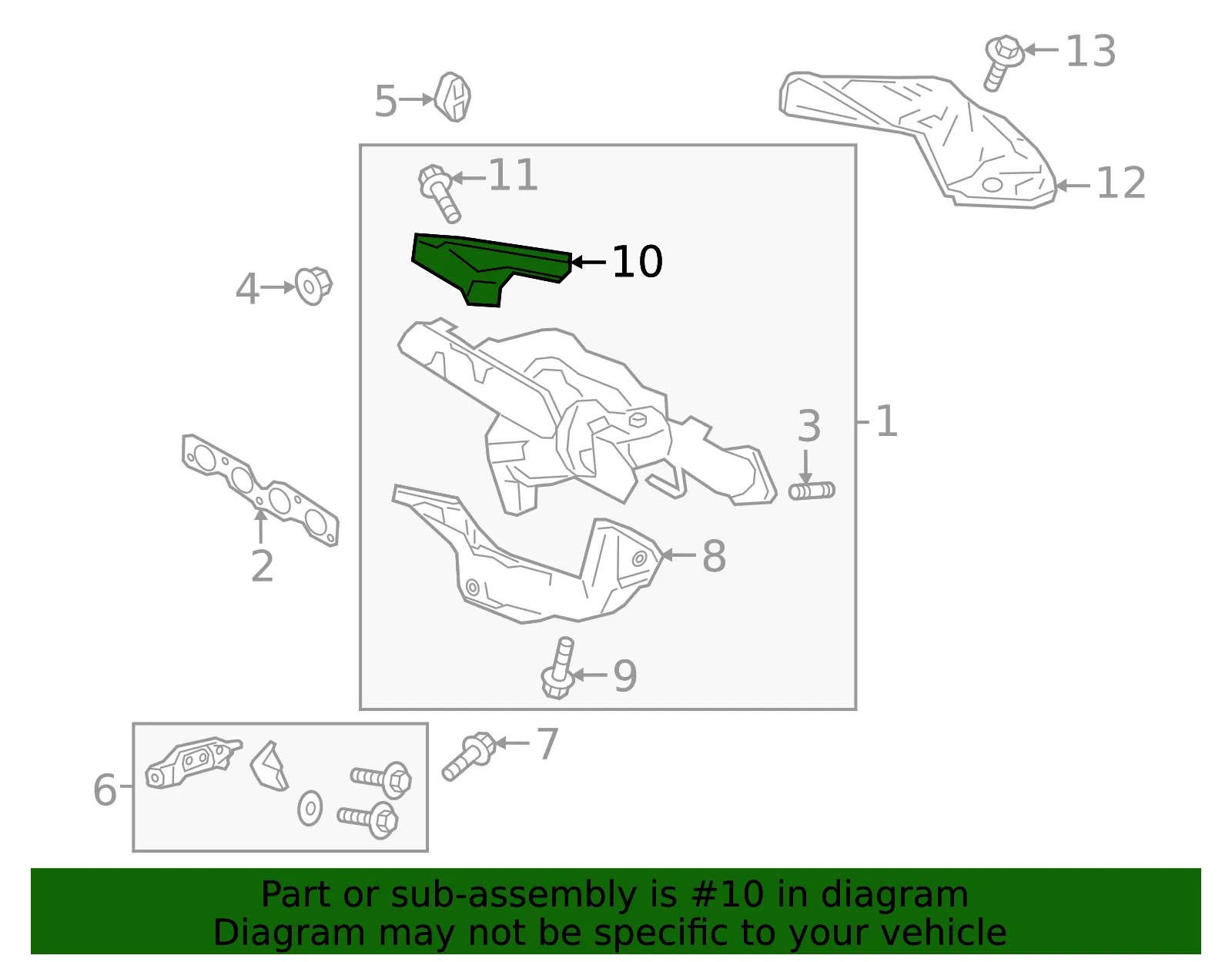 Exhaust Manifold Heat Shield - Mazda (py1c13380) - view 2