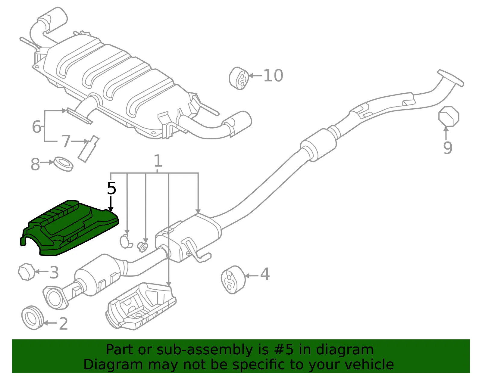 Catalytic Converter Heat Shield - Mazda (py2c40860) - view 2