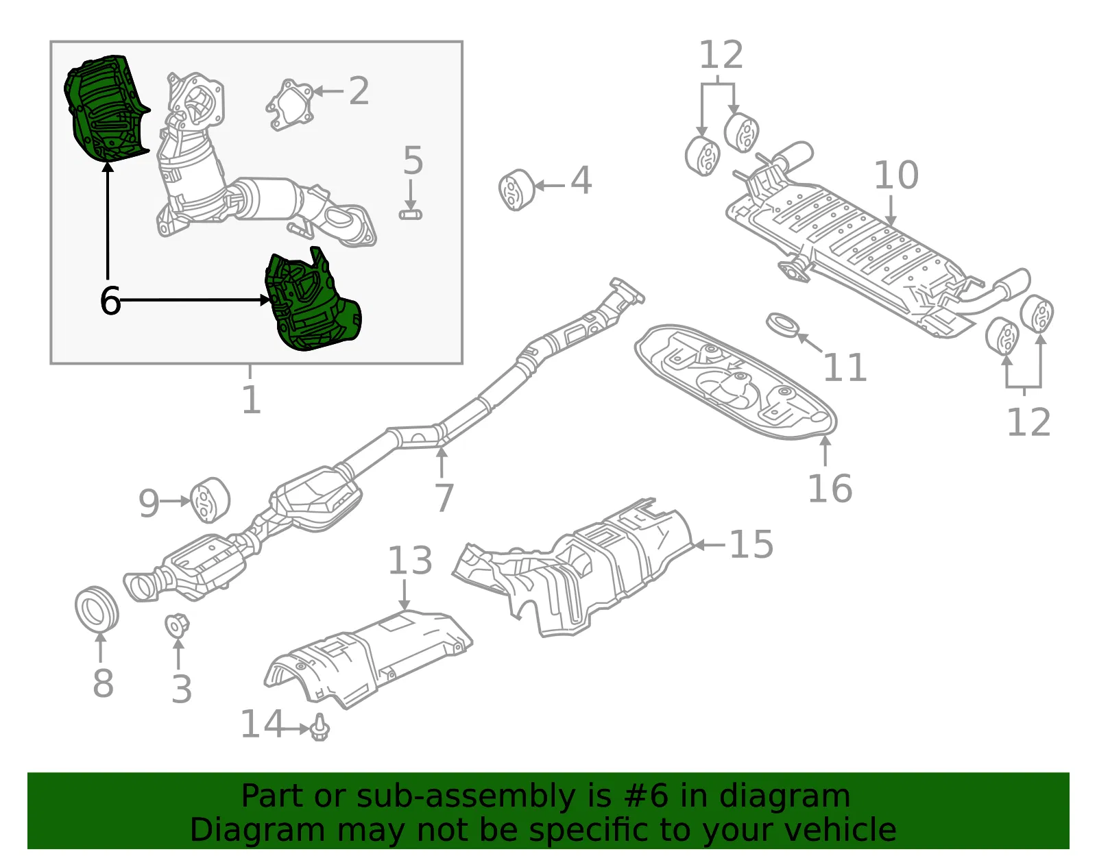 Catalytic Converter Heat Shield - Mazda (py7j13380) - view 2