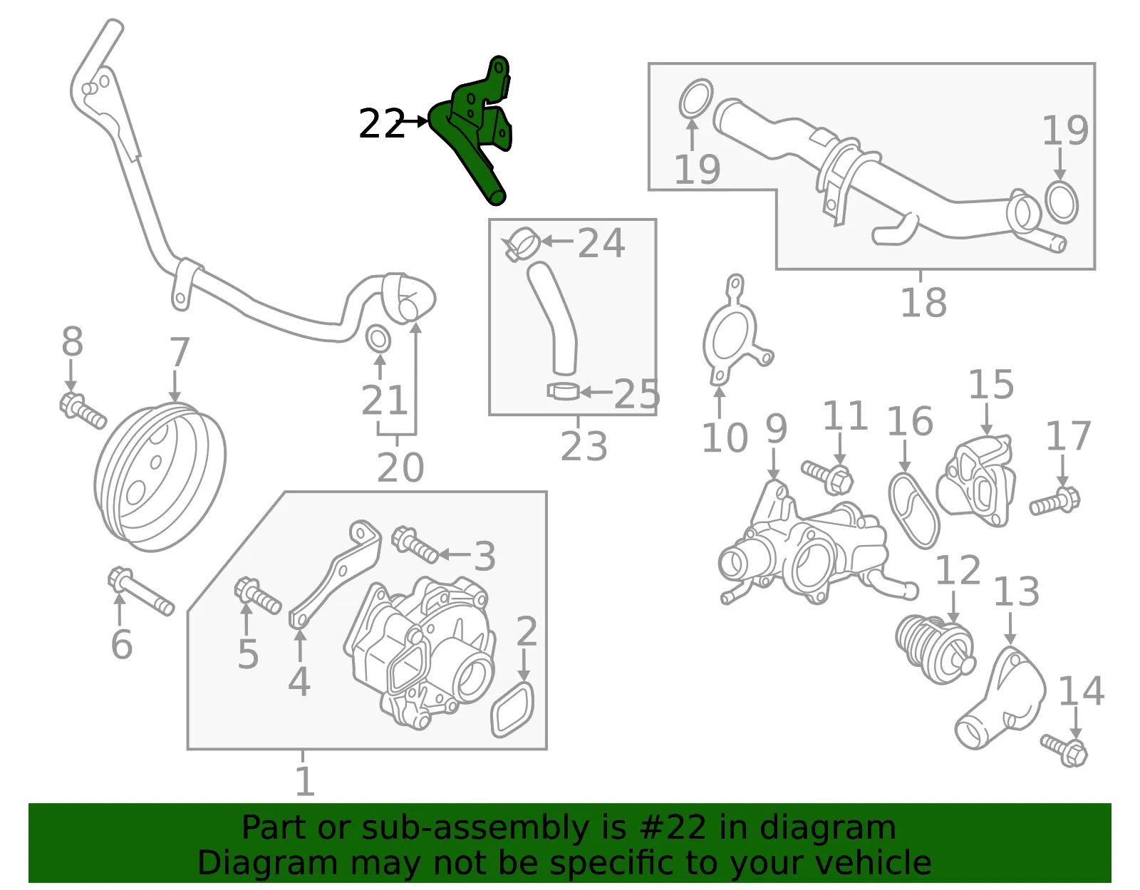 Engine Coolant Pipe - Mazda (py8w15530) - view 2