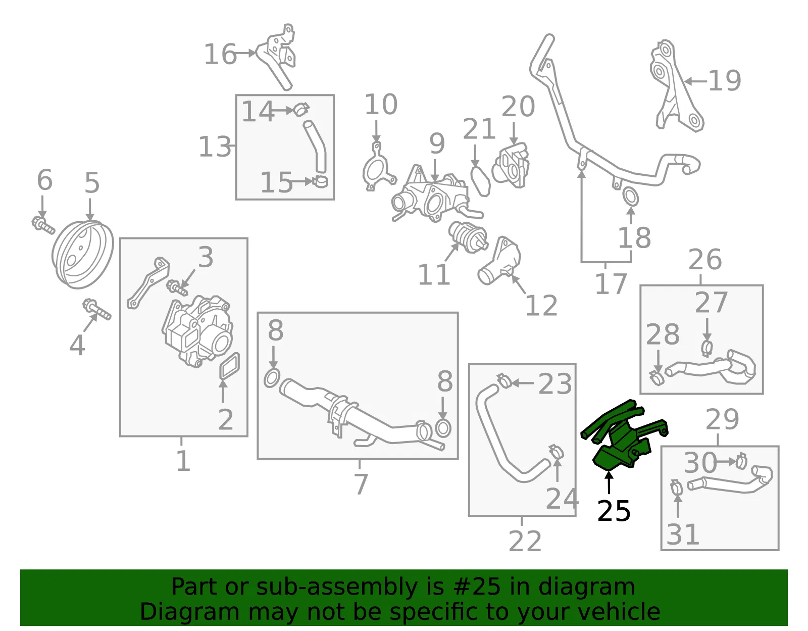 Engine Coolant Pipe - Mazda (py8w2097x) - view 2