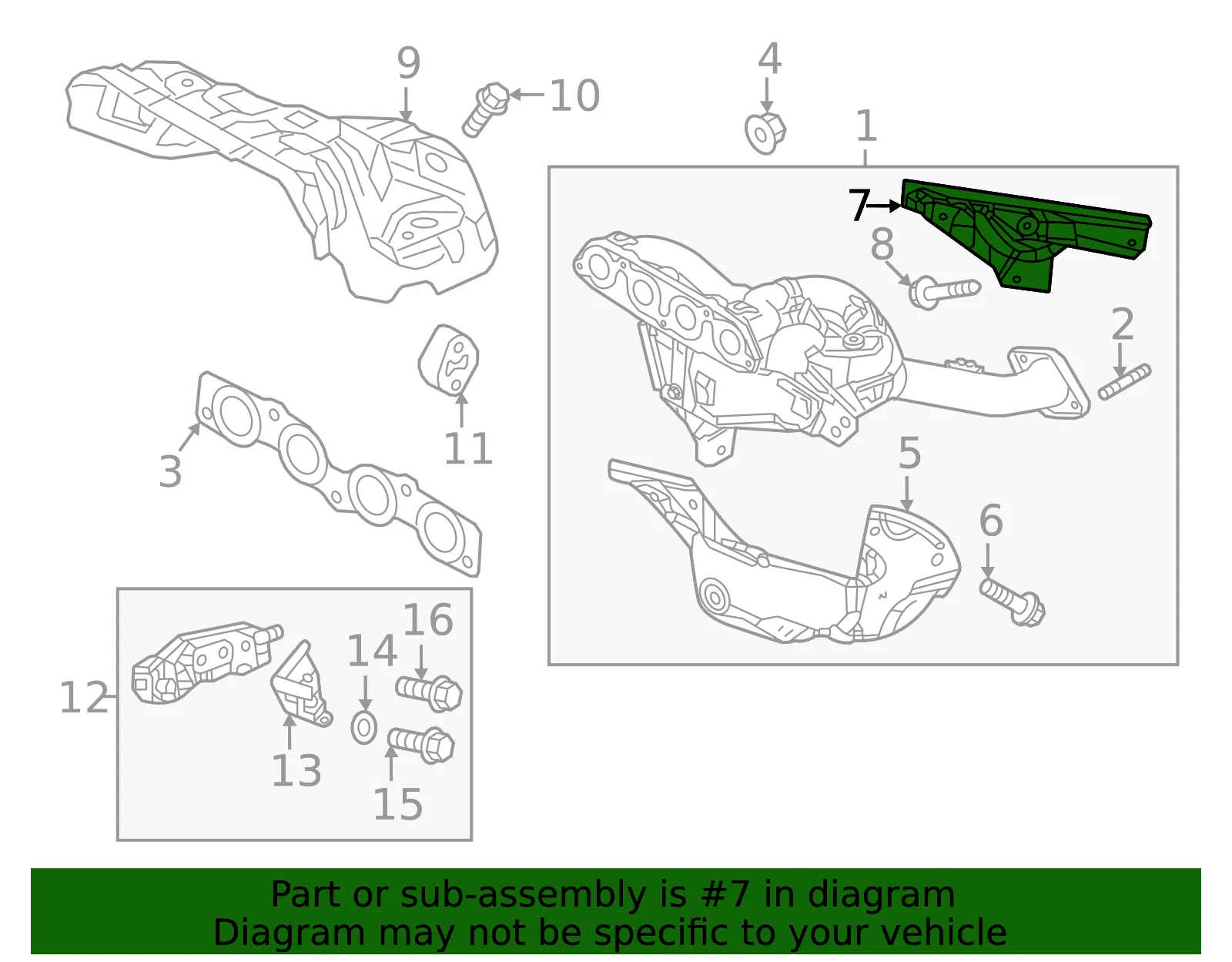 Exhaust Manifold Heat Shield - Mazda (py9c13380) - view 2