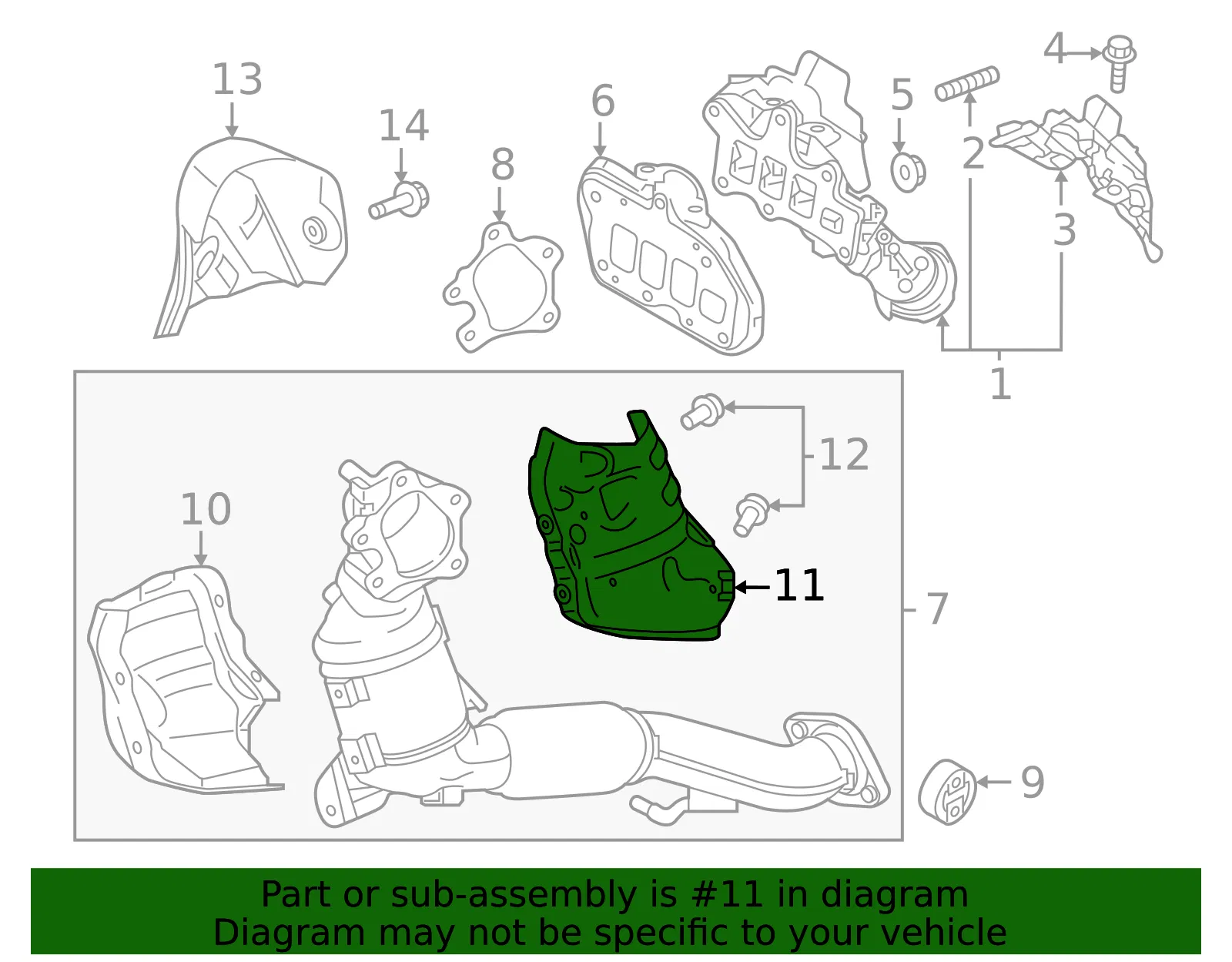 Catalytic Converter Heat Shield - Mazda (py9e133k0a) - view 2