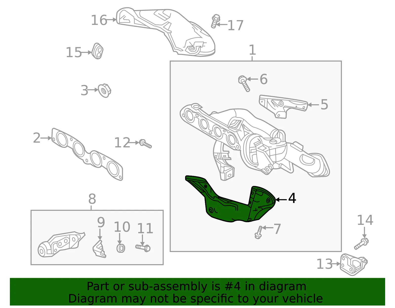 Exhaust Manifold Heat Shield - Mazda (pydn133k0) - view 2